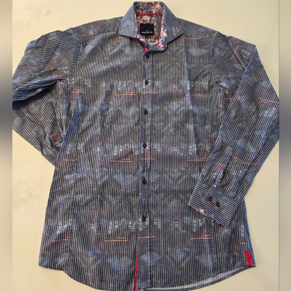 Funky Striped Aztec Cotton Microfibre Daniel Hecher Button Down Shirt